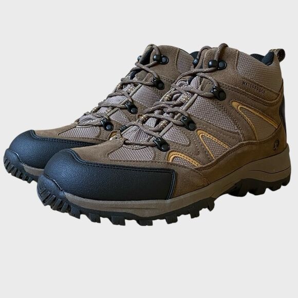NEW Northside Snohomish Men's Mid Waterproof Hiking Boots Size 12 Tan Dark Honey - Picture 1 of 15